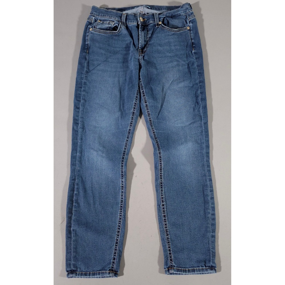 7 For All Mankind Jeans Womens 29 Blue Medium Wash Stretch Denim Pants